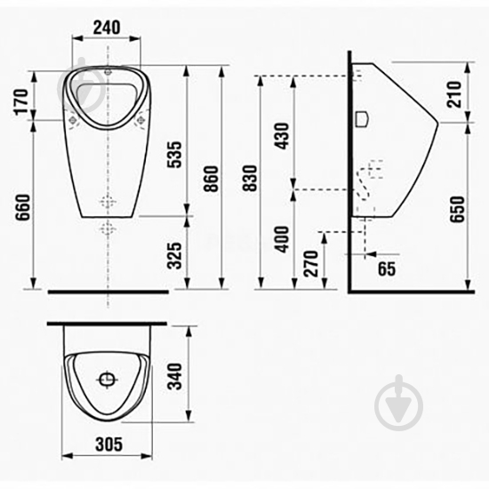 Писсуар Jika 4307.0 Golem H430700000001 (без сенсора) - фото 2