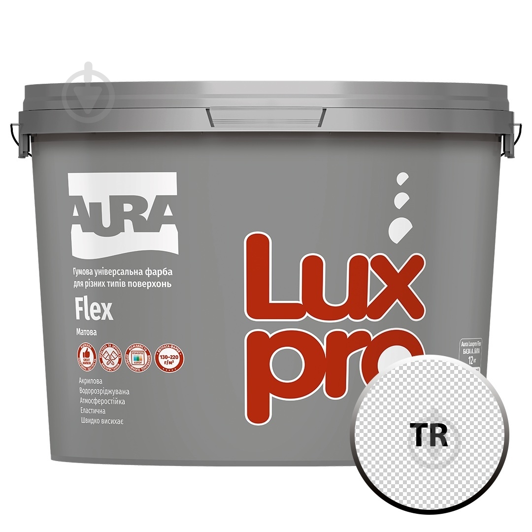 Фарба гумова гумова Aura® Luxpro Flex TR мат база під тонування 12 кг - фото 1