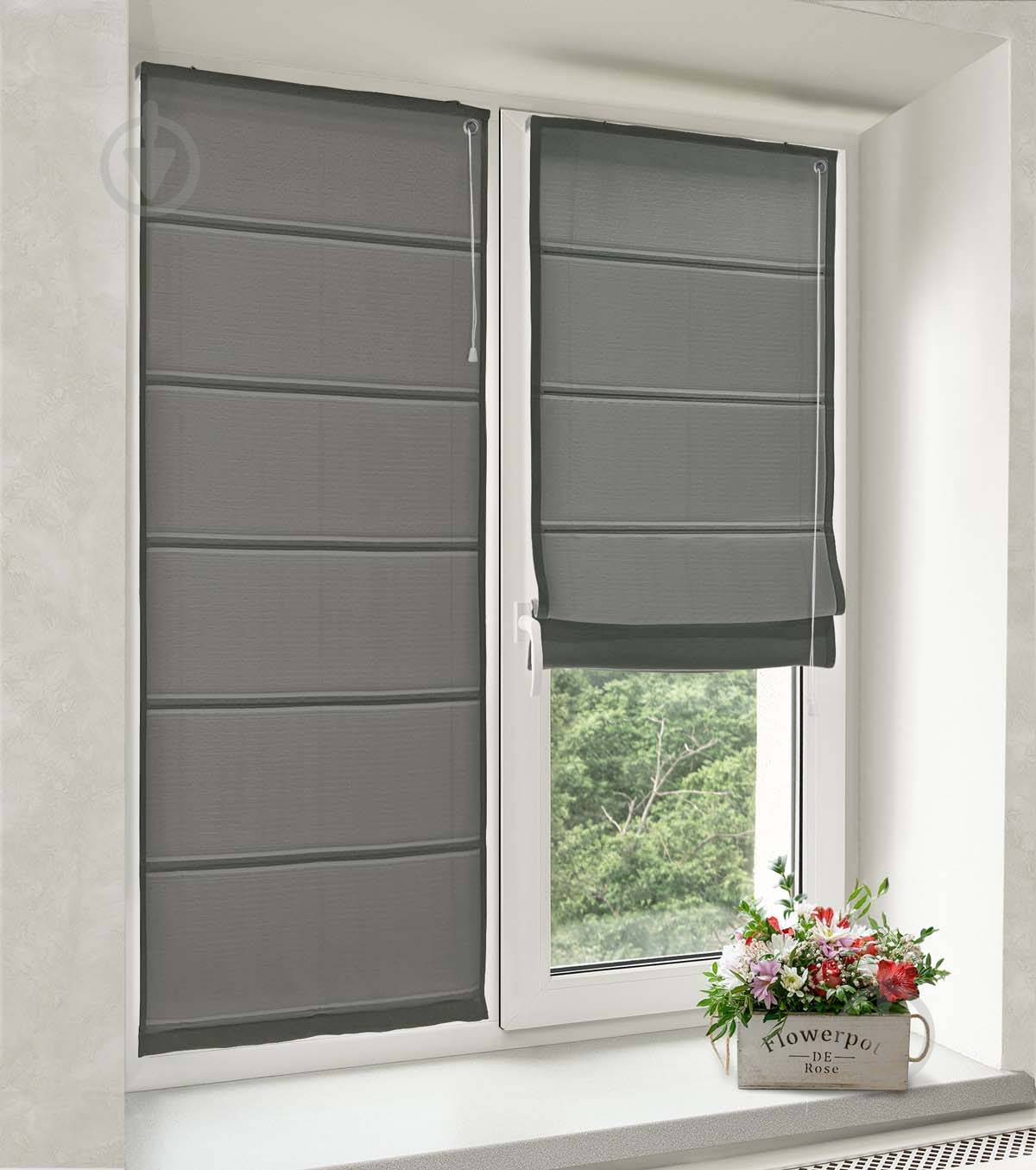 Римская штора Rollotex ASTI 60x160 см антрацитовый - фото 2