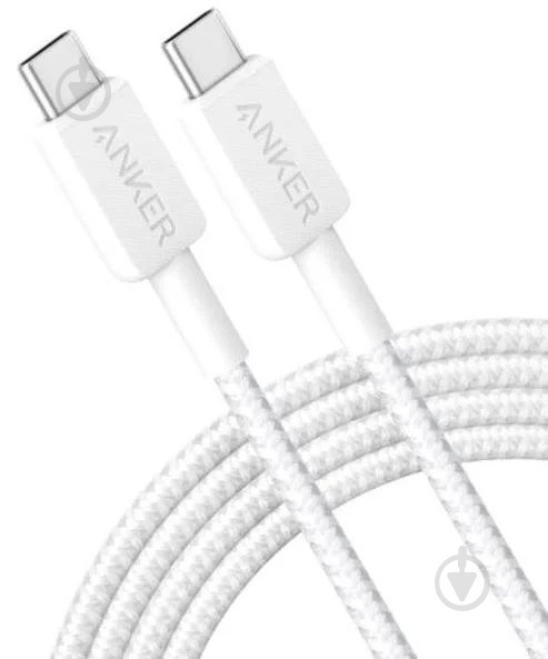 Кабель Anker 322 USB-C to USB-C 1,8 м білий (A81F6H21/A81F6G21) - фото 2 Кабель Anker 322 USB-C to USB-C 1,8 м білий (A81F6H21/A81F6G21) - фото 2