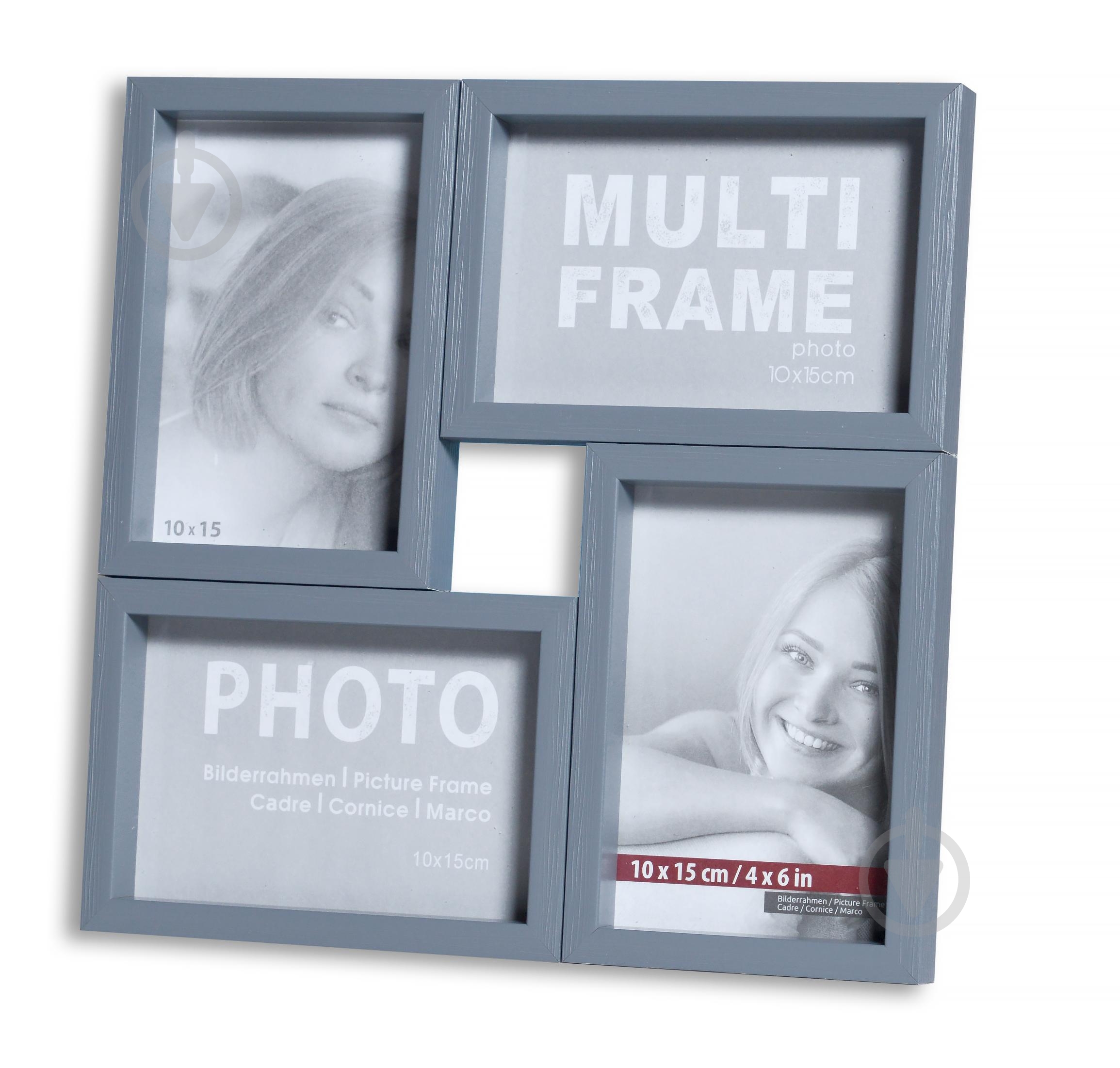 Мультирамка Velista 12B-011-17v 4 фото 10x15 см серый - фото 2
