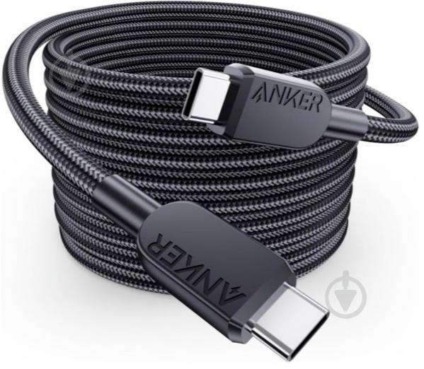 Кабель Anker 310 USB-C to USB-C 0,9 м черный (A81D5H11) - фото 1