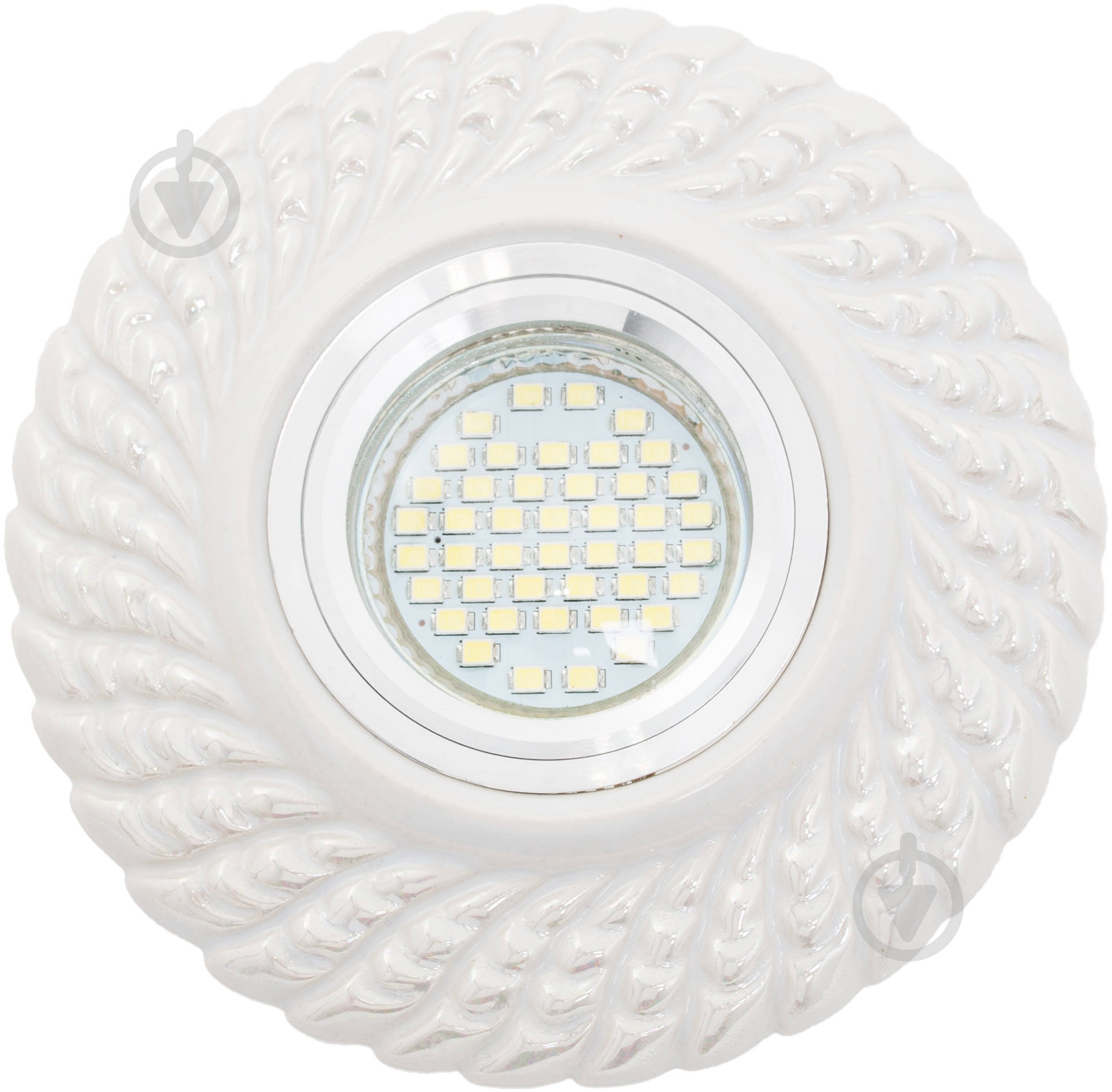 Світильник точковий Romanof Ceramics Бріз П MR 16 GY6.35 білий 1221-01 - фото 1