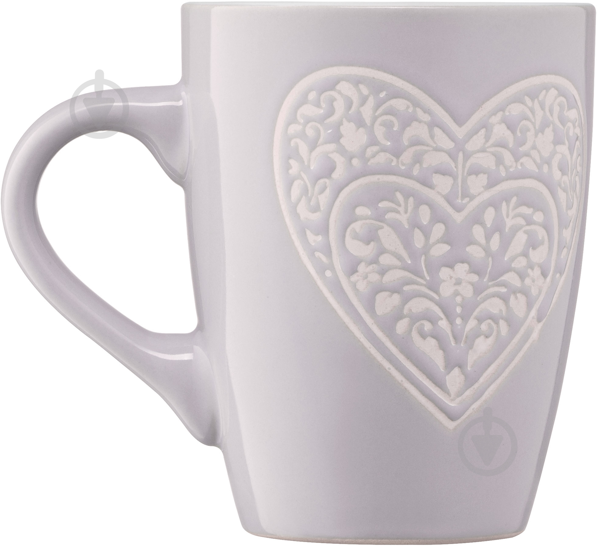 Чашка ARDESTO Heart серая керамика AR3467GR - фото 3
