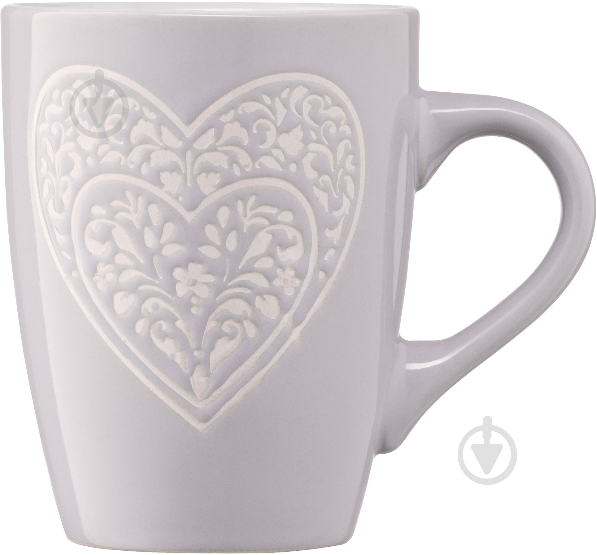 Чашка ARDESTO Heart серая керамика AR3467GR - фото 4