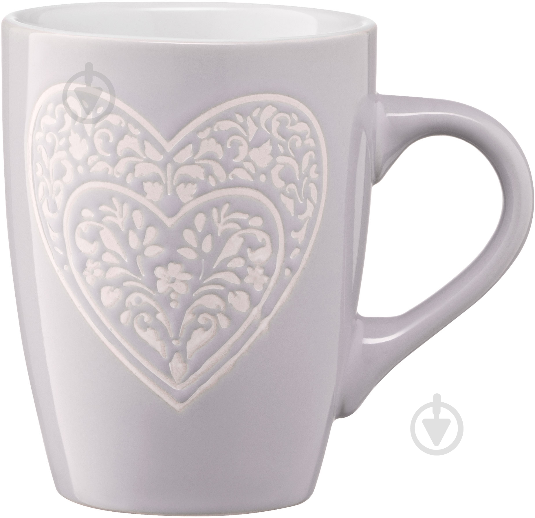 Чашка ARDESTO Heart серая керамика AR3467GR - фото 1