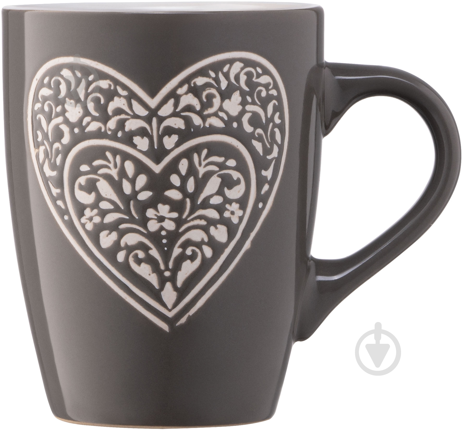 Чашка ARDESTO Heart темно-серая керамика AR3467DGR - фото 4 Чашка ARDESTO Heart темно-серая керамика AR3467DGR - фото 4