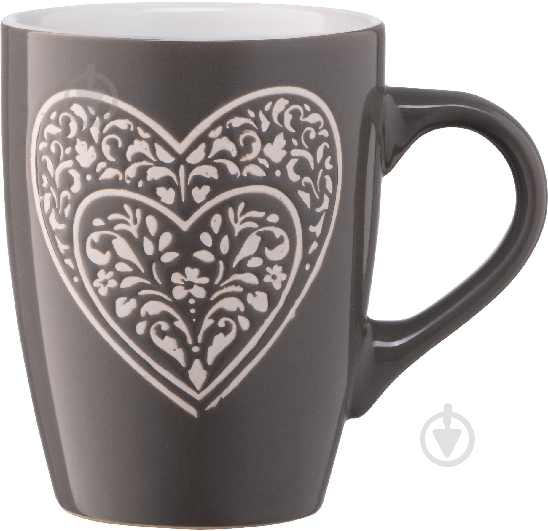 Чашка ARDESTO Heart темно-серая керамика AR3467DGR - фото 1 Чашка ARDESTO Heart темно-серая керамика AR3467DGR - фото 1