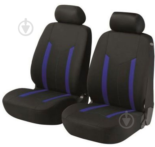 Комплект чехлов на сиденья LKQ W11796 черный с синим - фото 1