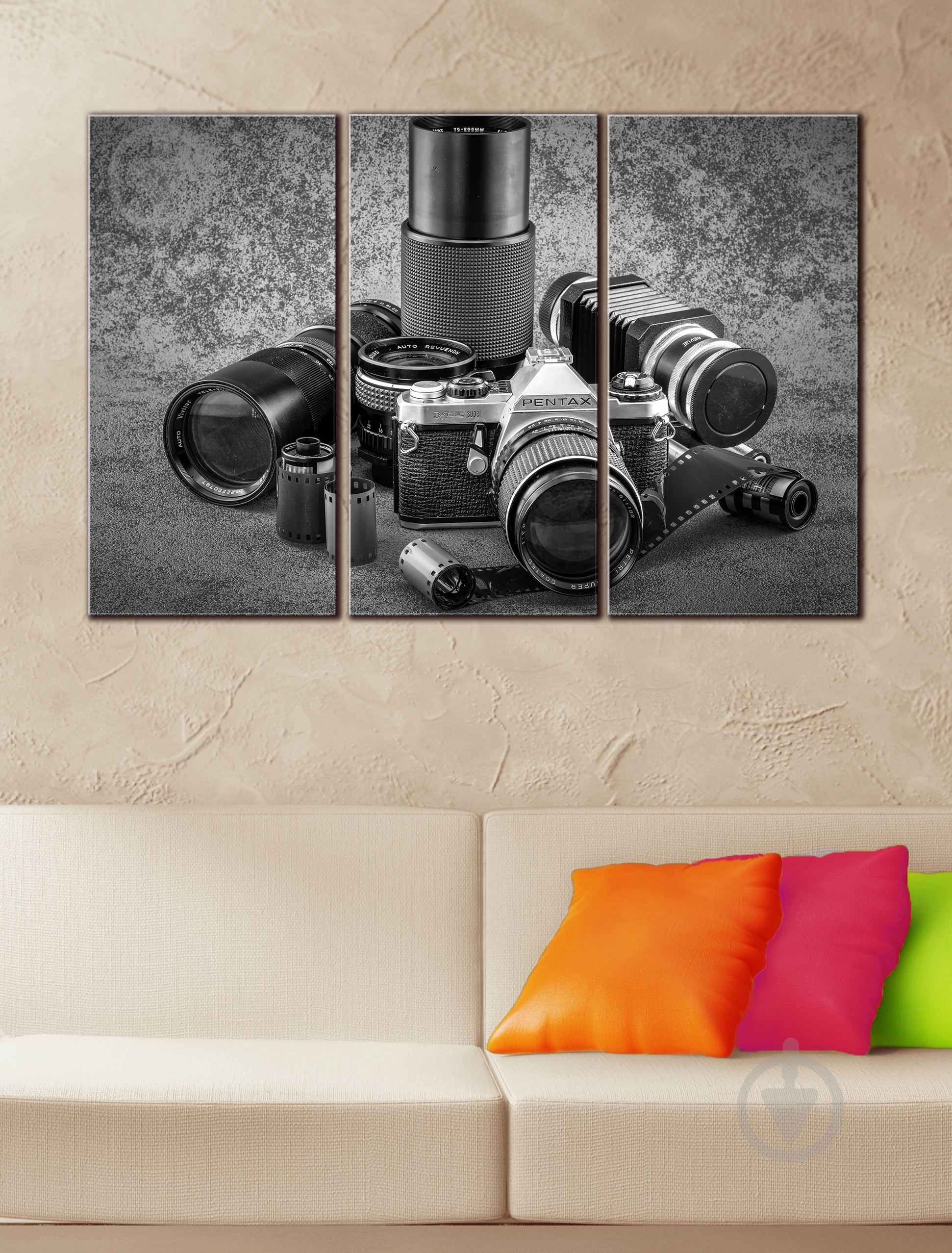 ᐉ Картина модульна Ретро фотоапарат 84x56 см Hotel Arizona HD CVS