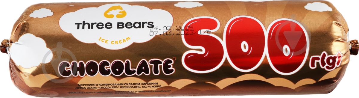 Мороженое Три Ведмеді Choсolate шоколадное 500 г - фото 2