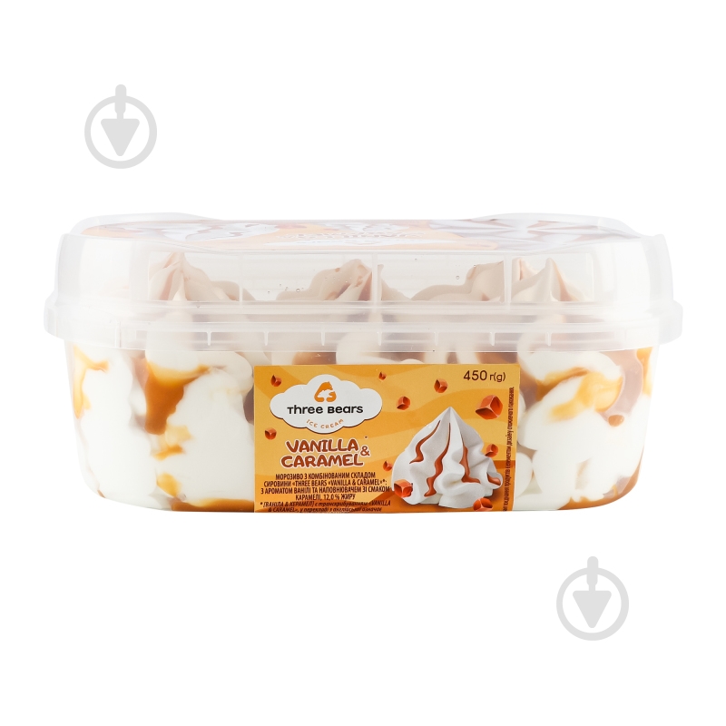 Мороженое Три Ведмеді vanilla&caramel 450 г - фото 13