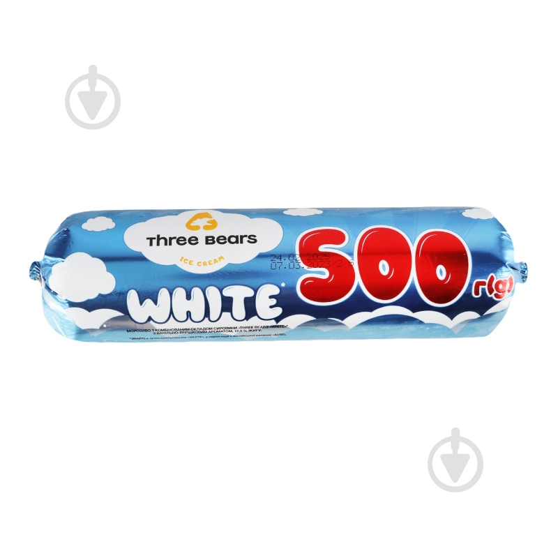 Морозиво Три Ведмеді White ваніль-вершки 500 г - фото 1