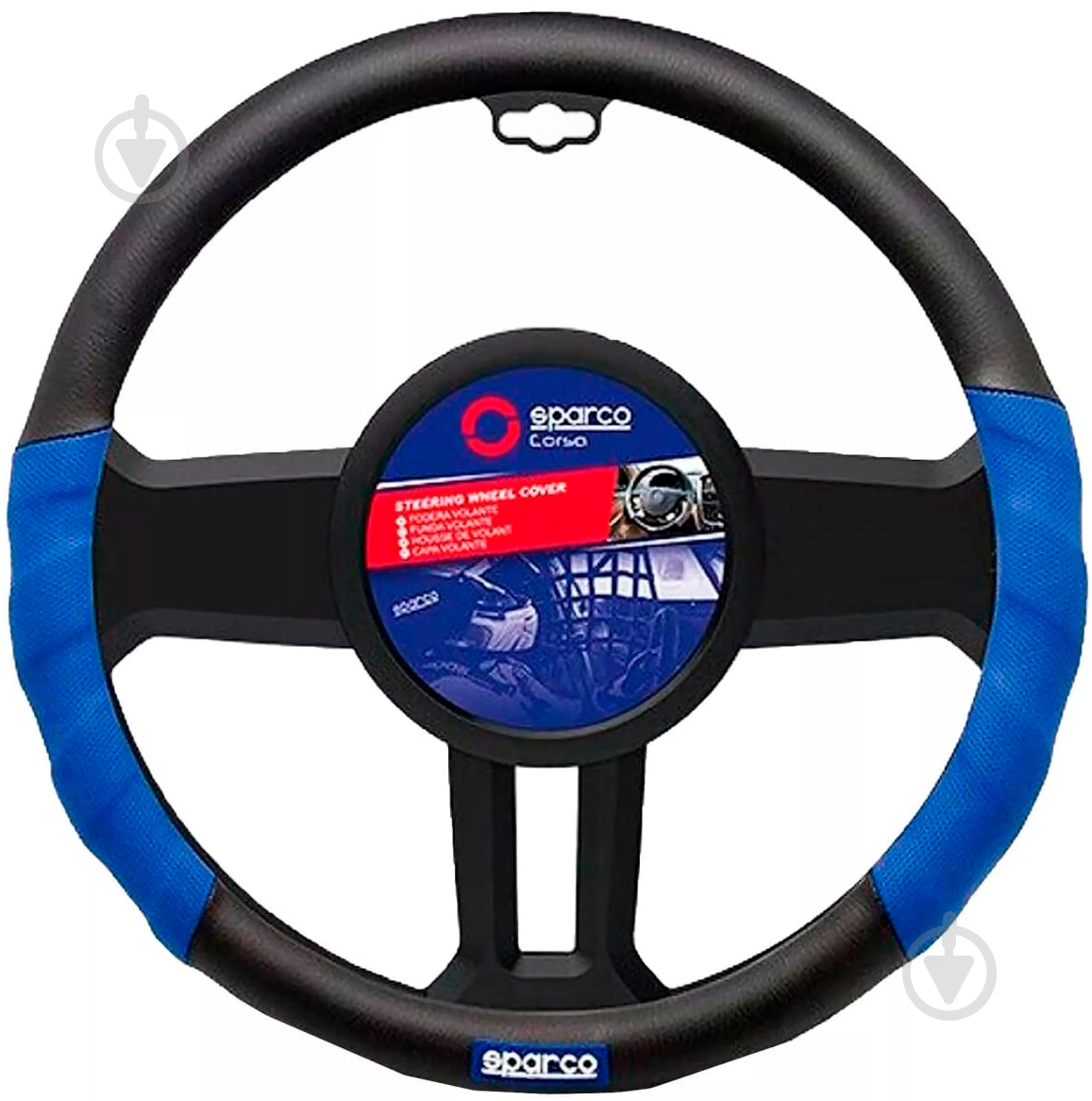 Чехол на руль Sparco SPC1100L синий - фото 1 Чехол на руль Sparco SPC1100L синий - фото 1