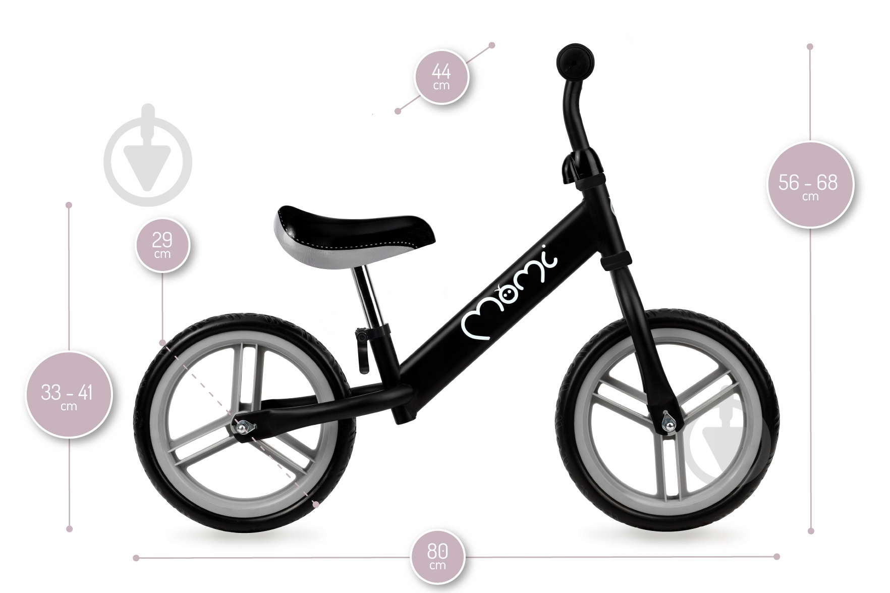 Беговел MoMi Nash черный ROBI00009 - фото 3