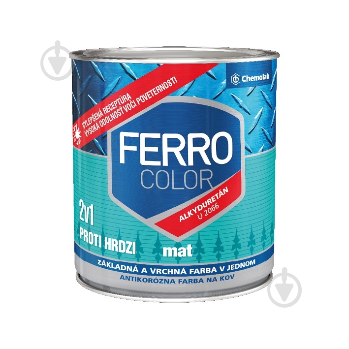 Грунт-эмаль Chemolak FERRO COLOR белый мат 0,75 л - фото 1