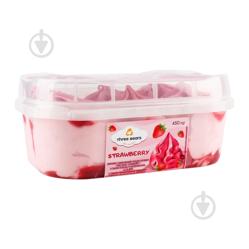 Мороженое Три Ведмеді strawberry 450 г - фото 12 Мороженое Три Ведмеді strawberry 450 г - фото 12