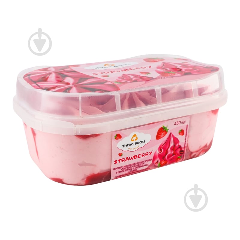 Мороженое Три Ведмеді strawberry 450 г - фото 7 Мороженое Три Ведмеді strawberry 450 г - фото 7