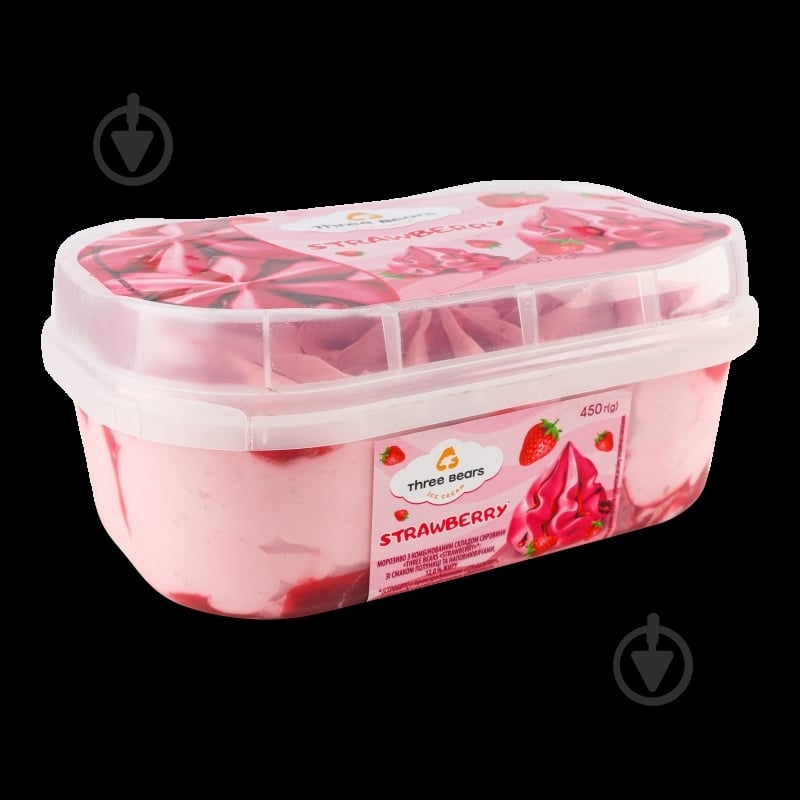 Мороженое Три Ведмеді strawberry 450 г - фото 1 Мороженое Три Ведмеді strawberry 450 г - фото 1