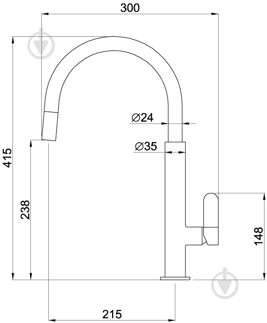 Смеситель для кухни ELLECI Dove plus black 86/ full - фото 2