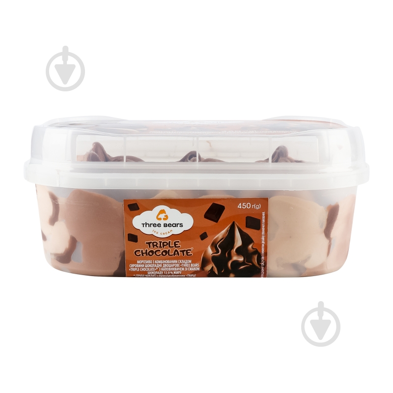 Мороженое Три Ведмеді triple chocolate 0,45 - фото 10