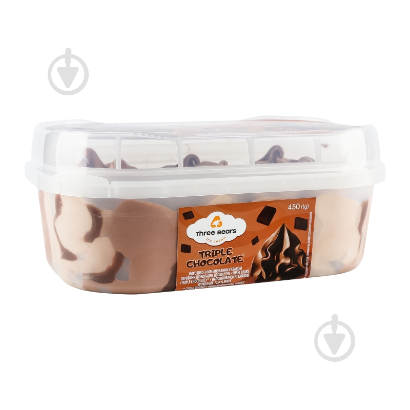 Мороженое Три Ведмеді triple chocolate 0,45 - фото 14