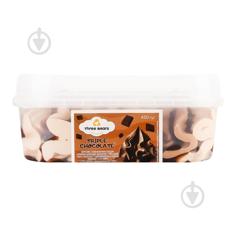 Мороженое Три Ведмеді triple chocolate 0,45 - фото 6