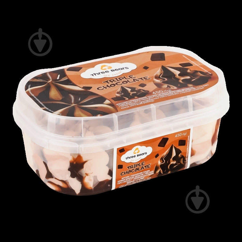 Мороженое Три Ведмеді triple chocolate 0,45 - фото 9