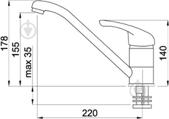 Смеситель для кухни ELLECI Minerva bianco 52 - фото 2