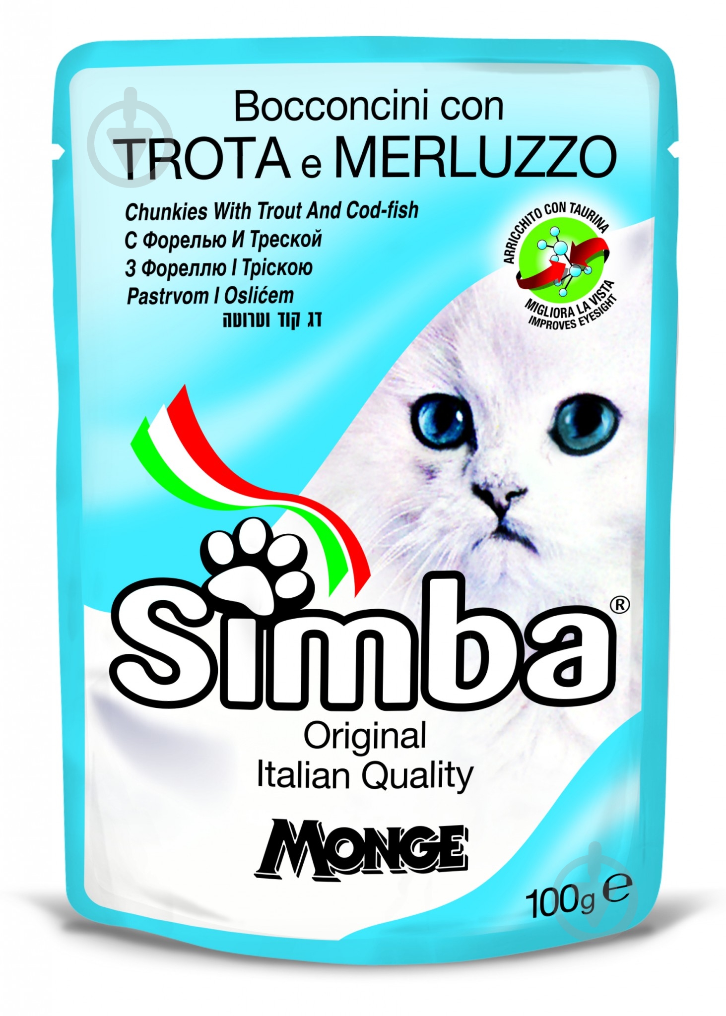 Консерва для дорослих котів SIMBA. форель та тріска 100 г - фото 1