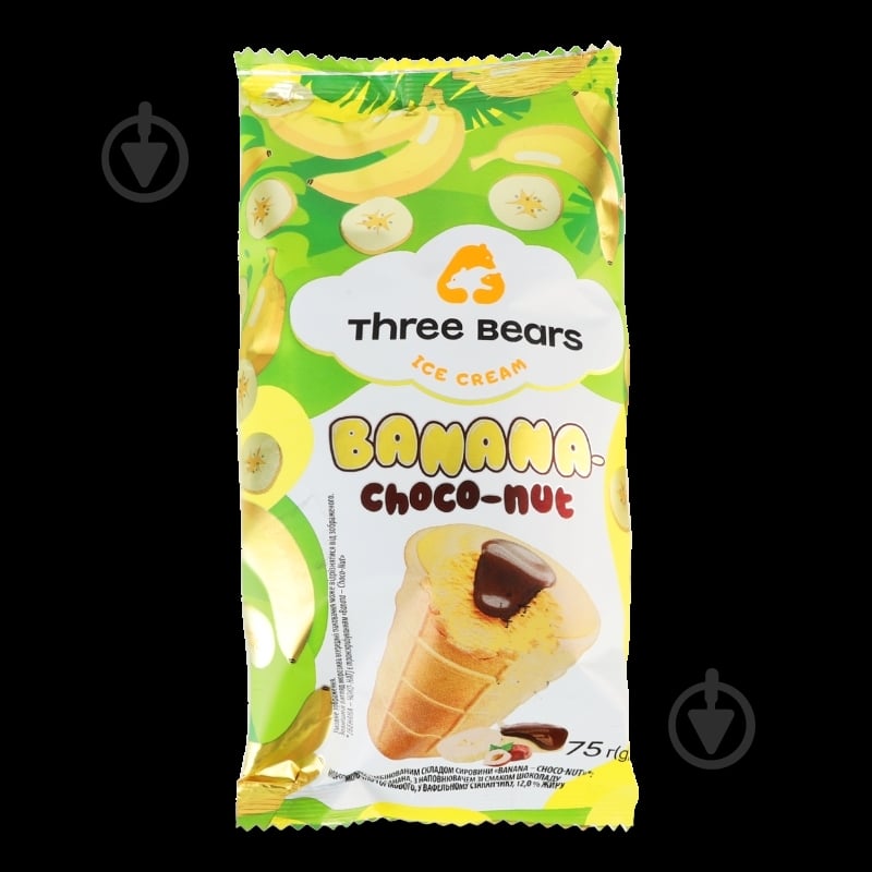 Мороженое Три Ведмеді banana – choco-nut 75 г - фото 5