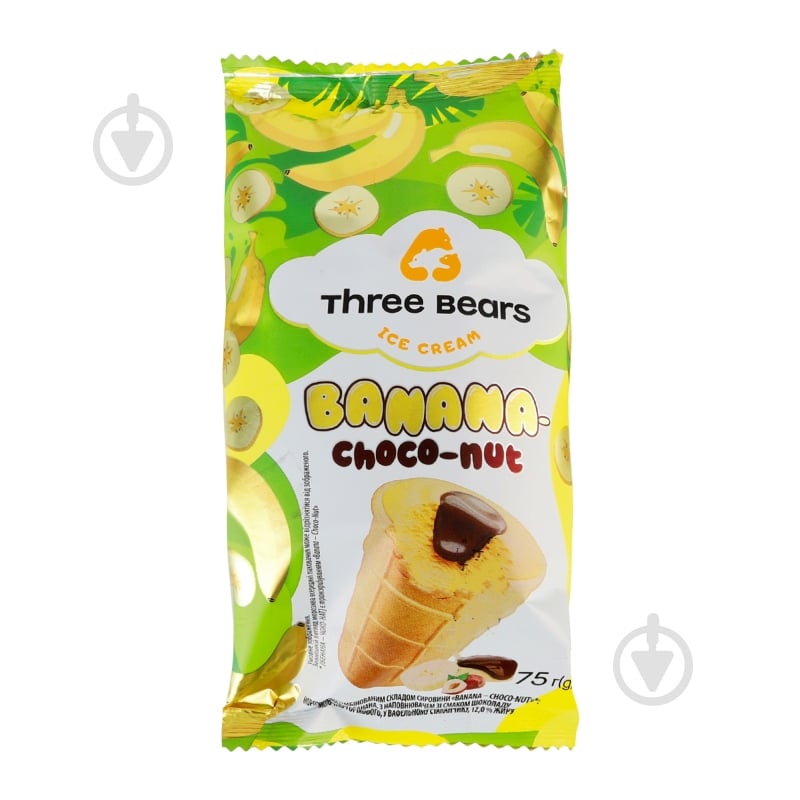 Мороженое Три Ведмеді banana – choco-nut 75 г - фото 6