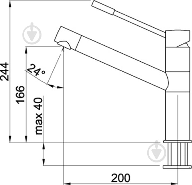 Смеситель для кухни ELLECI Sava black 86/ full black 40 - фото 2 Смеситель для кухни ELLECI Sava black 86/ full black 40 - фото 2
