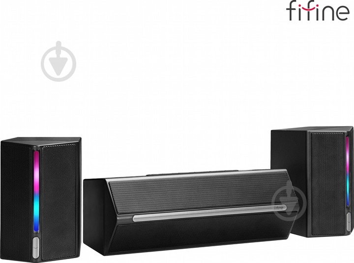 Акустическая система FIFINE A22 Gaming RGB 2.1 black - фото 5 Акустическая система FIFINE A22 Gaming RGB 2.1 black - фото 5