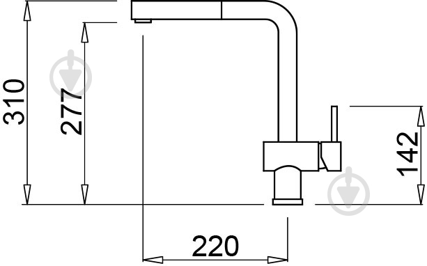 Смеситель для кухни ELLECI Stream plus white 96 - фото 2