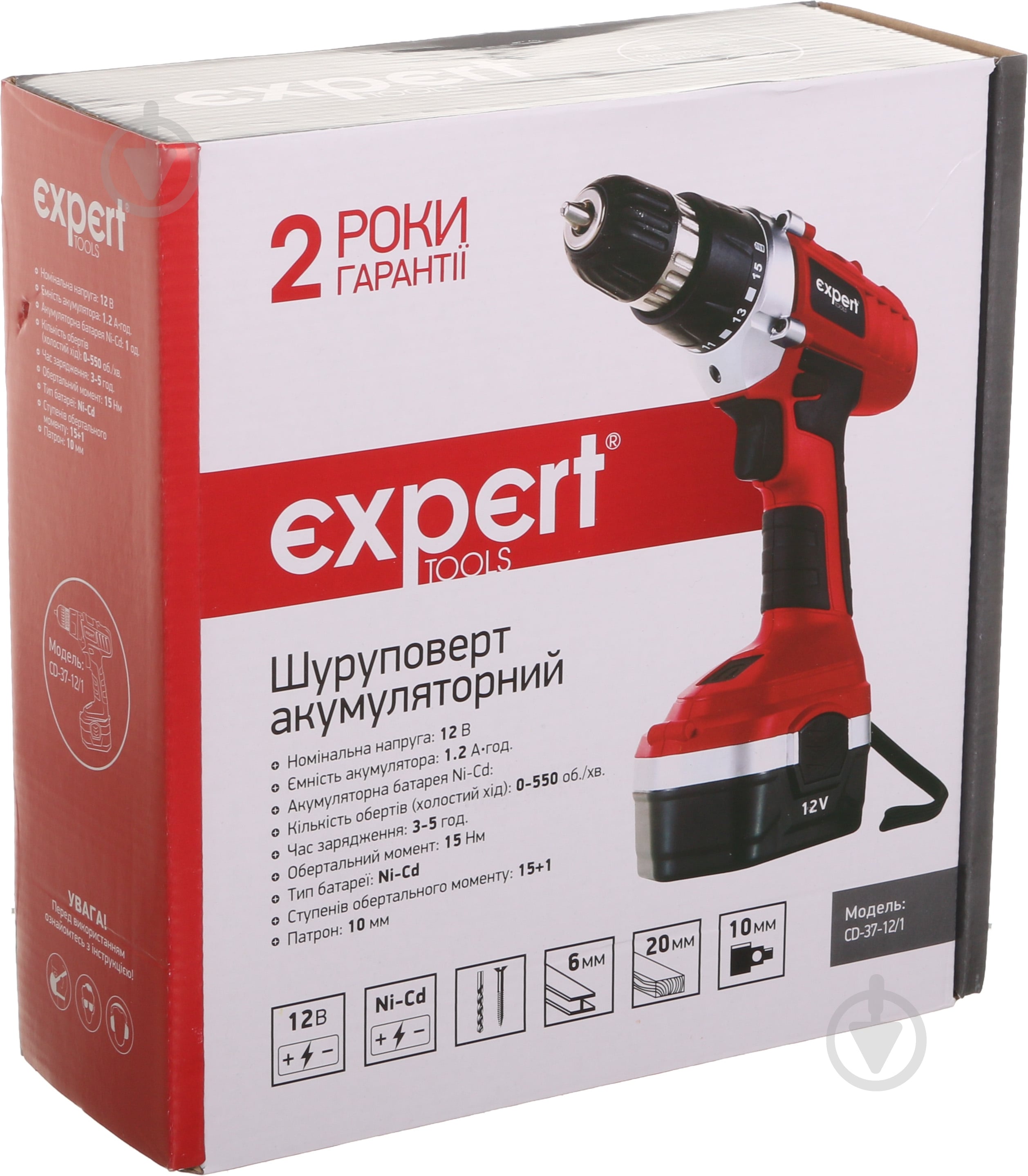 Шуруповерт акумуляторний Expert Tools CD-37-12/1 - фото 4