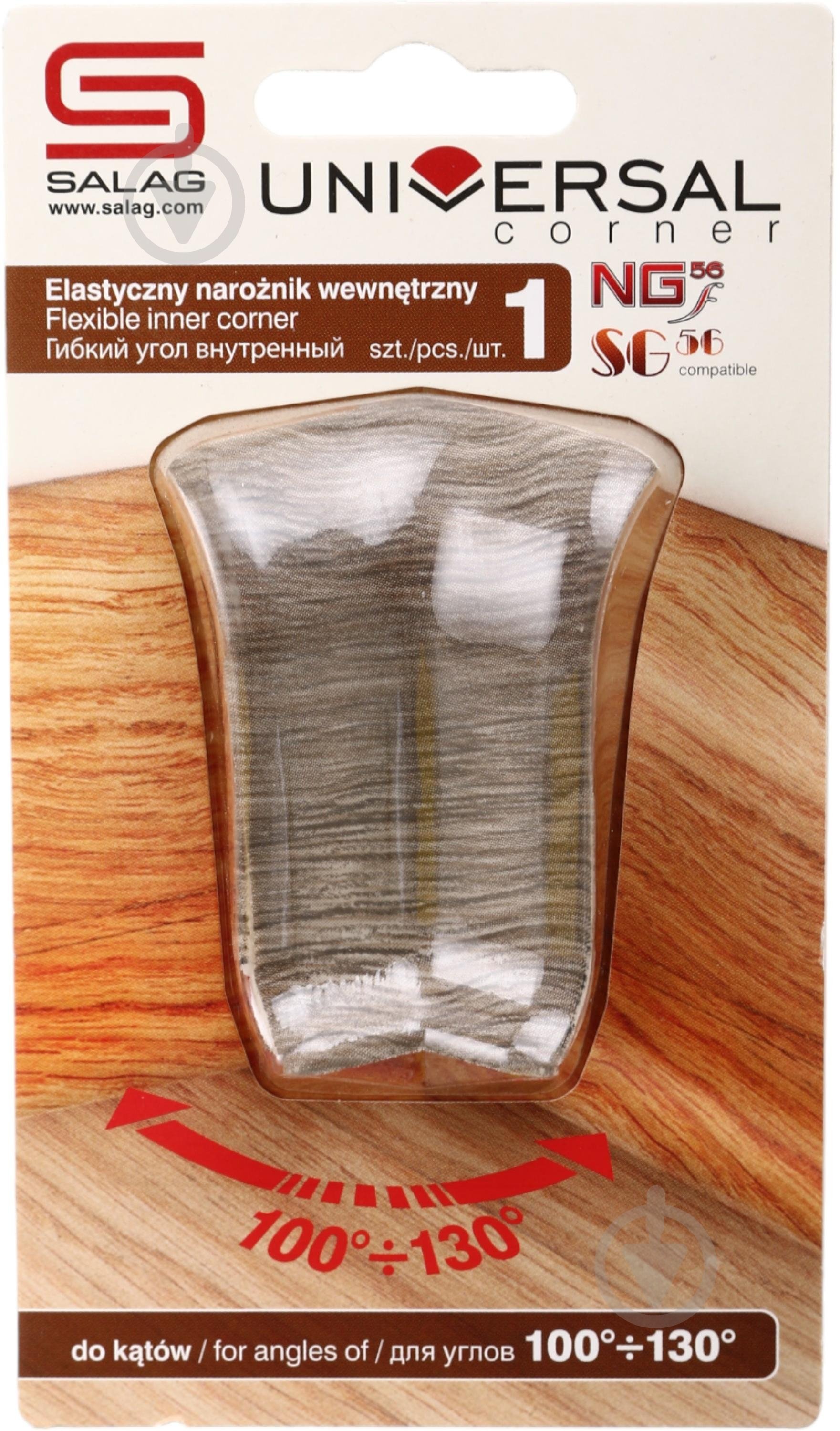 Кут внутренний универсальный Salag NG 50 67 дуб виктория - фото 1