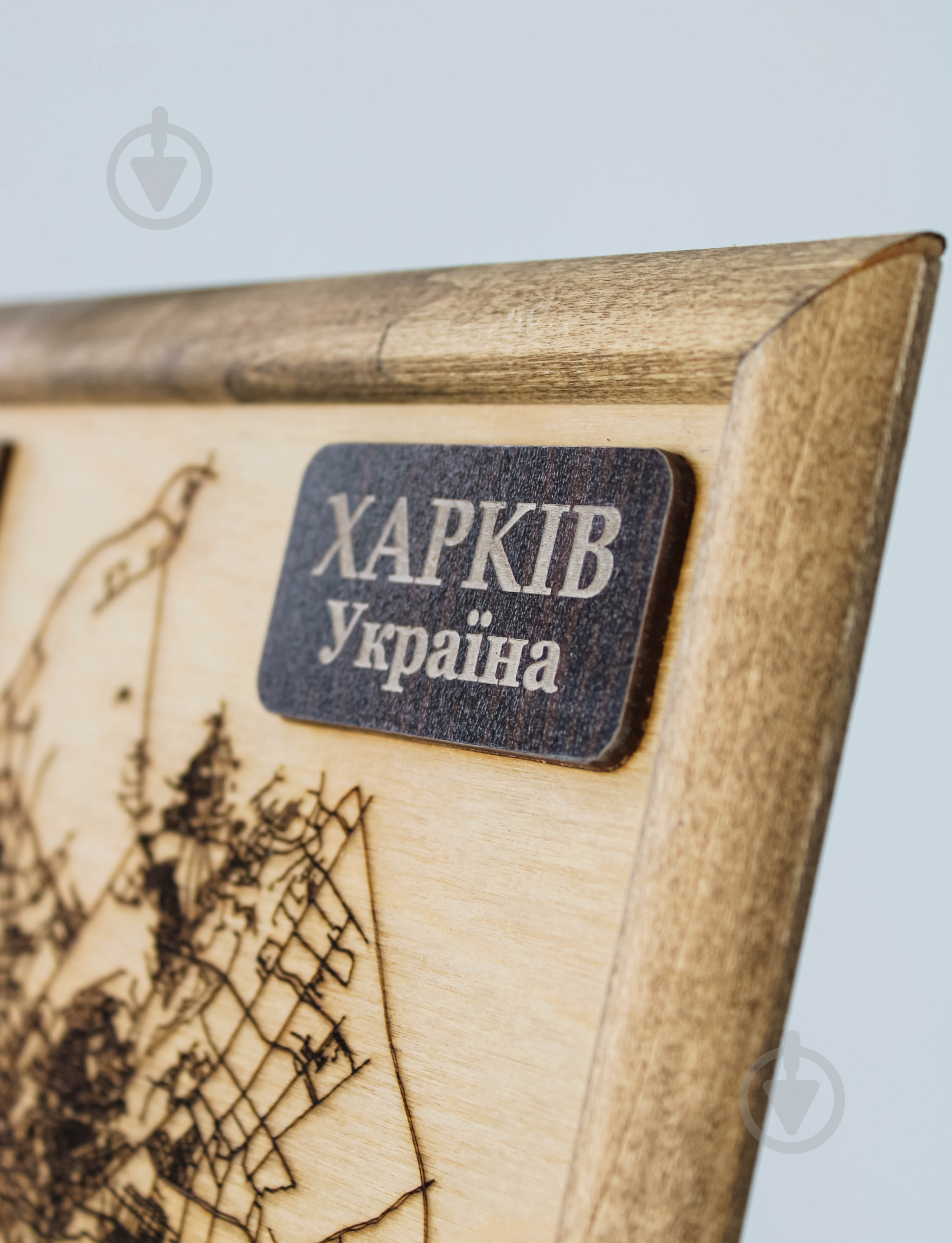 Карта Украины Харьков с подставкой 20x20 см - фото 3