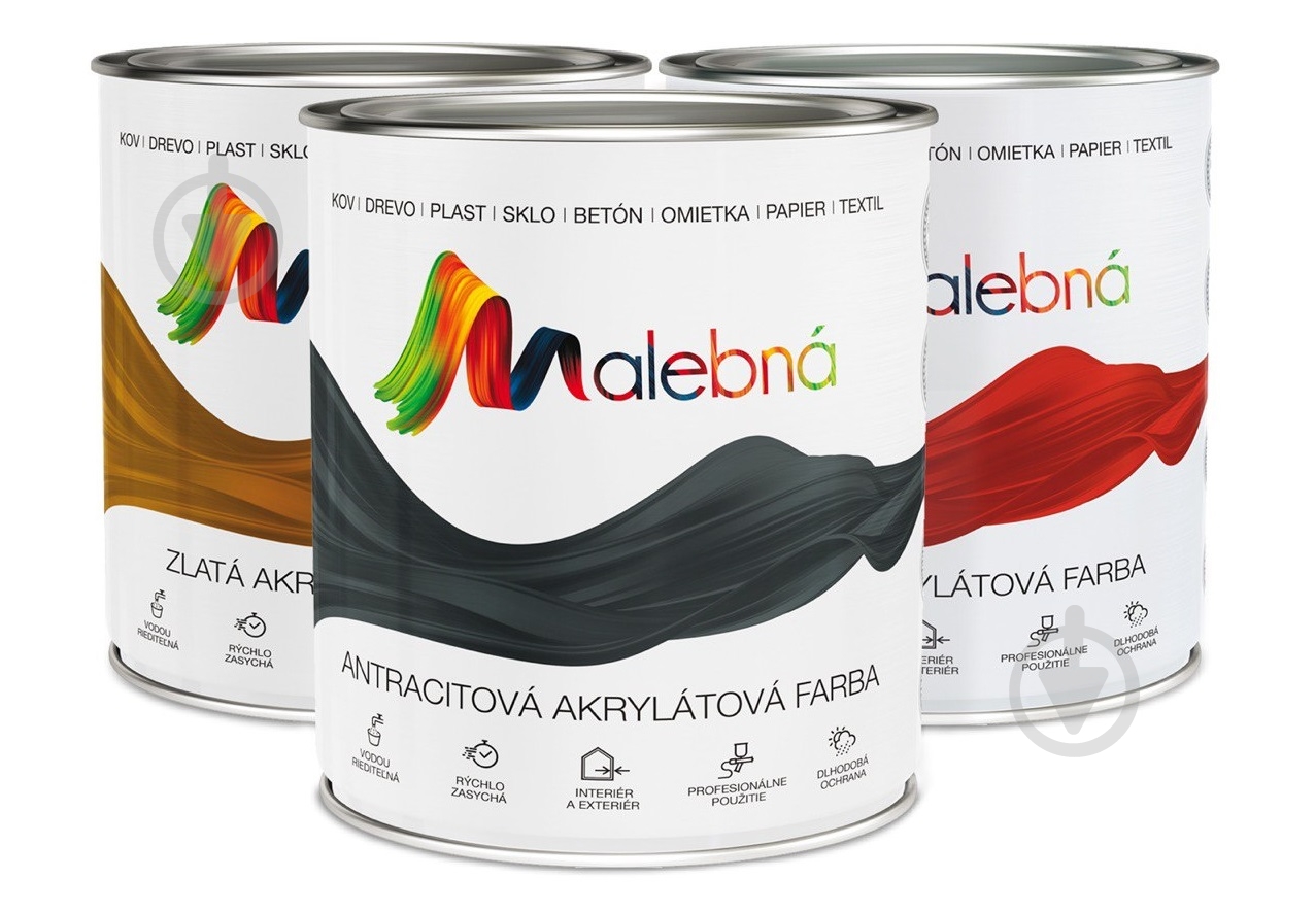 Эмаль акриловая Chemolak MALEBNA черный полуглянец 2,5 л - фото 1
