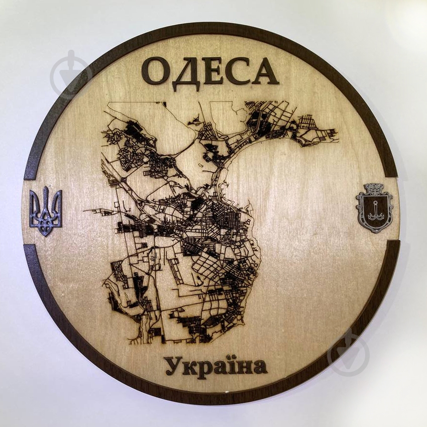 Мапа України Одеса кругла з підставкою d30 - фото 1 Мапа України Одеса кругла з підставкою d30 - фото 1