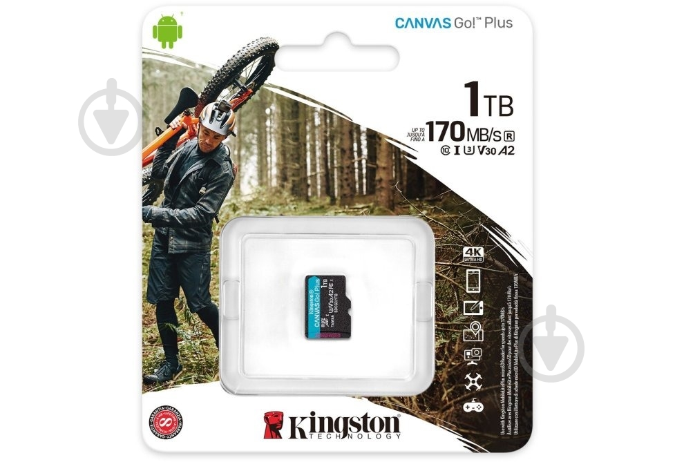 Карта памяти Kingston microSDXC 1 ТБ Class 10UHS-I Class 3 (U3) (SDCG3/1TBSP ) Canvas Go! Plus - фото 3
