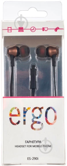 Гарнитура Ergo ES-290i bronze - фото 3