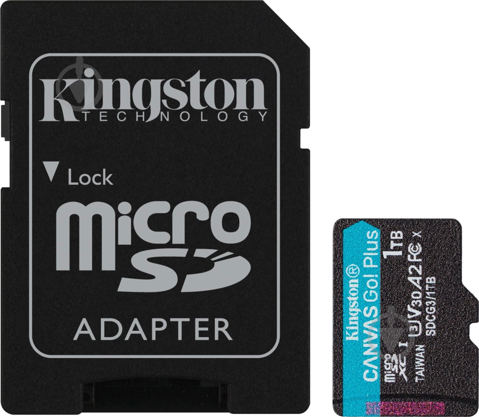 Карта памяти Kingston microSDXC 1 ТБ Class 10UHS-I Class 3 (U3) (SDCG3/1TB ) Canvas Go! Plus + SD-адаптер - фото 1