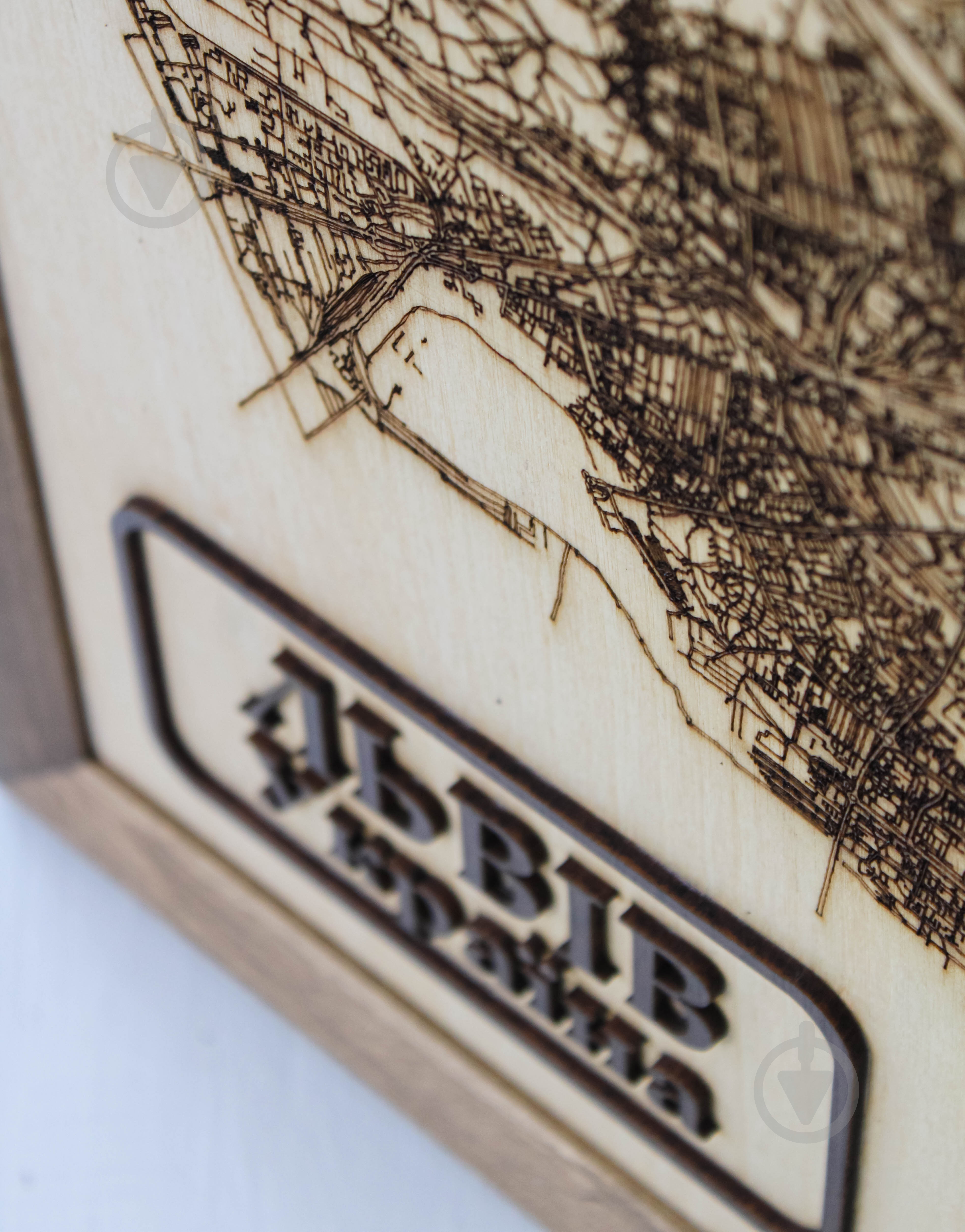 Карта Украины Львов 45x45 см - фото 2