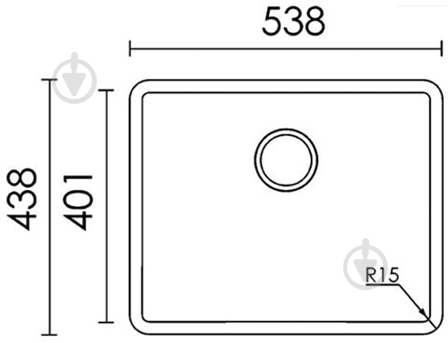 Мойка Space 500 R15 under top - фото 2