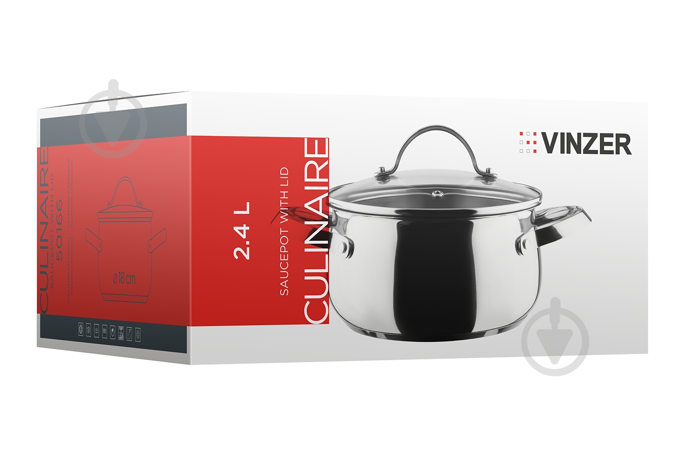 Каструля Vinzer Culinaire series 2,4 л 89166 - фото 3