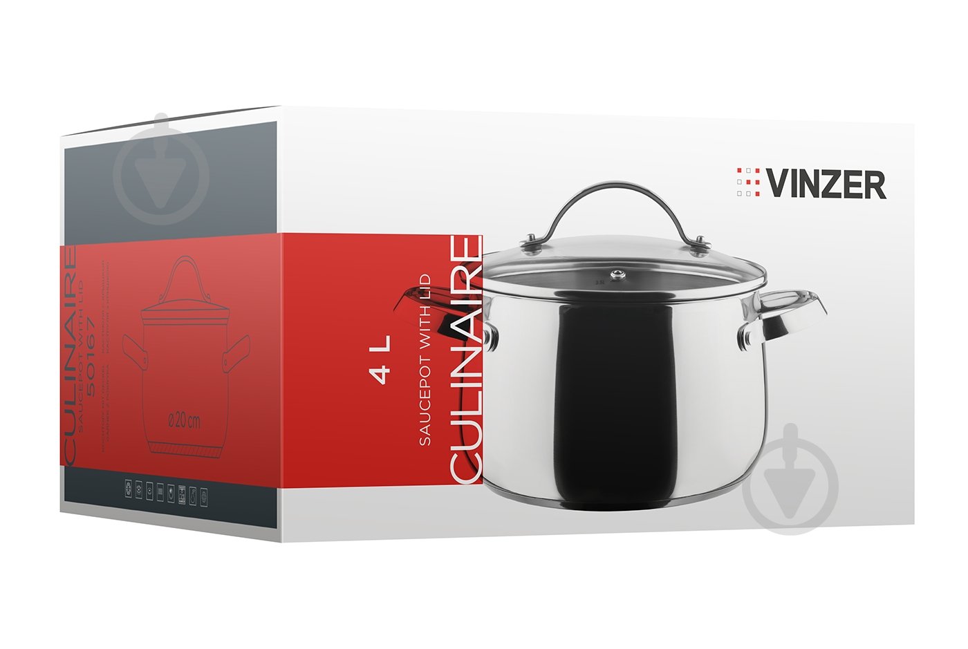 Каструля Vinzer Culinaire series 4 л 50167 - фото 3
