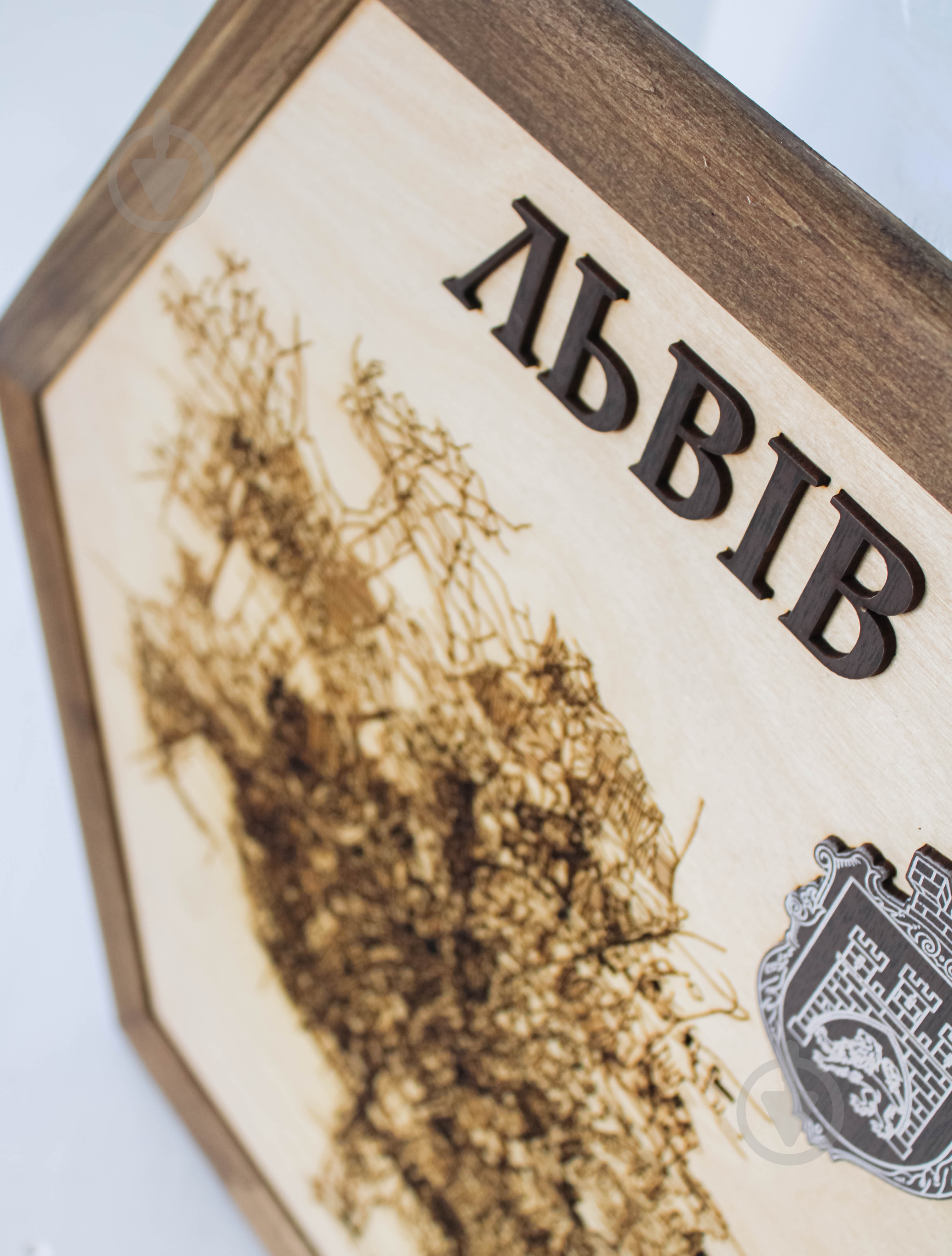 Мапа України Львів шестикутна 40x46 см - фото 2 Мапа України Львів шестикутна 40x46 см - фото 2
