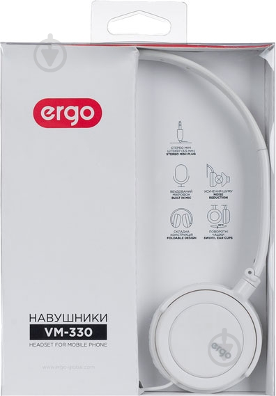 Гарнитура Ergo VM-330 white - фото 5