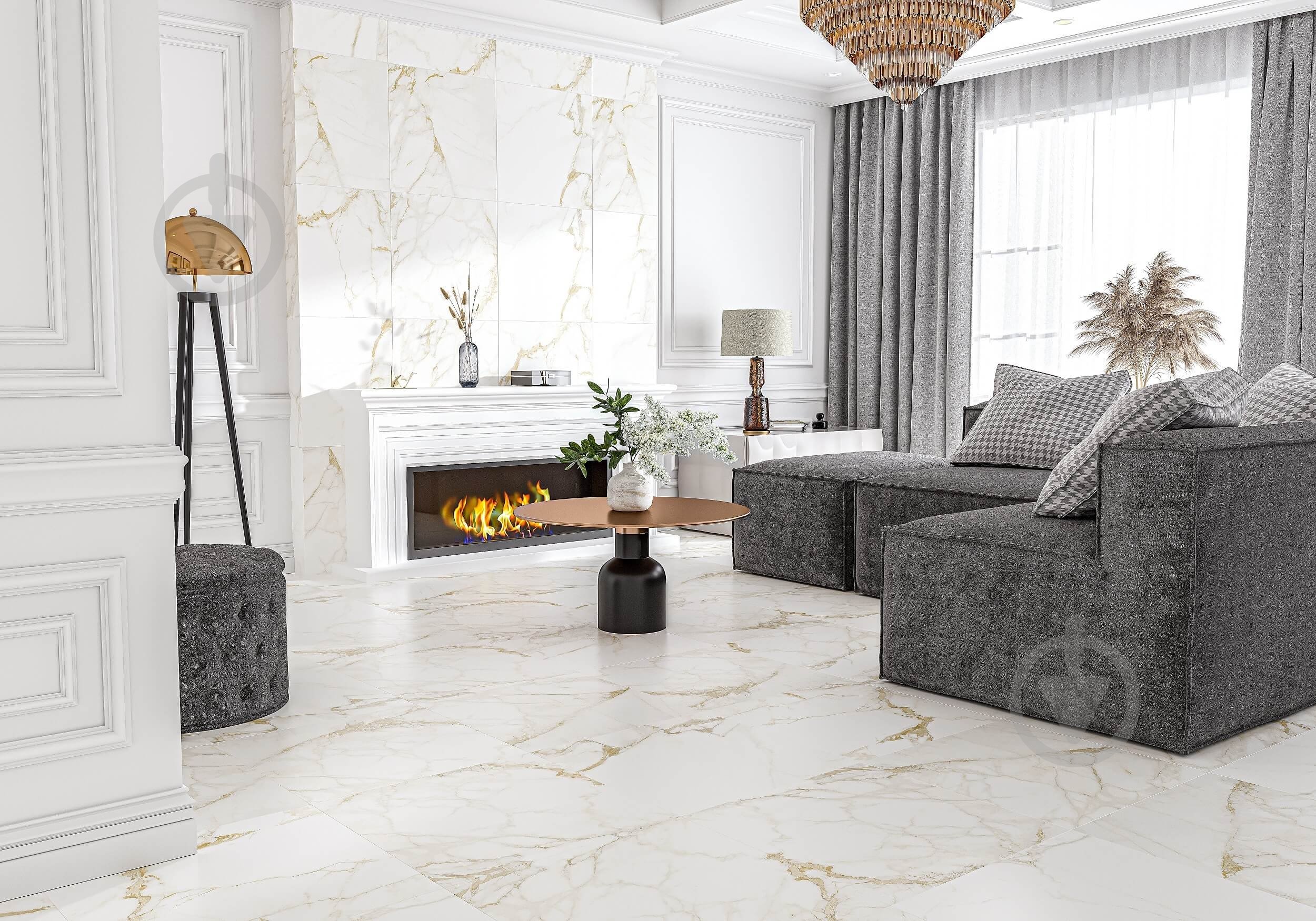 Плитка Golden Tile Calacatta oro white 2G0520 60x60 см - фото 2